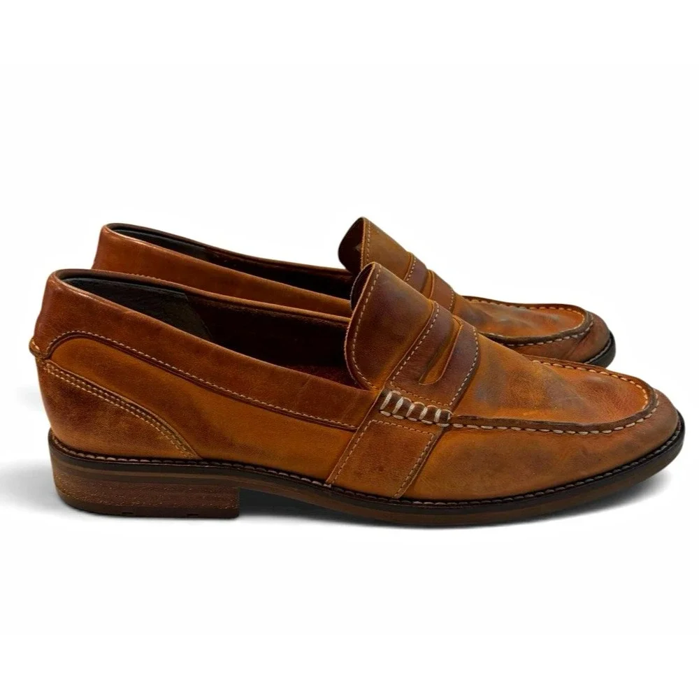 Sperry Men's Brown Leather Penny Loafer Slip-On Casual Shoes Mens 12 STS18717